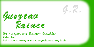gusztav rainer business card