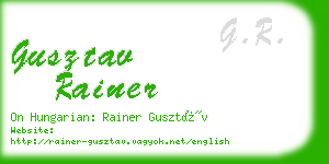 gusztav rainer business card